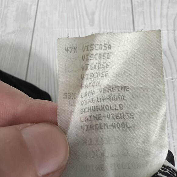 Vintage Leone Armani Collezioni Black Wool Dress Pants - Picture 6 of 11